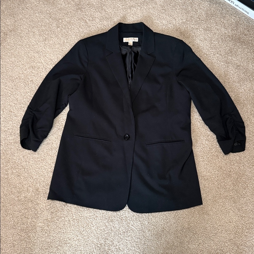 MICHAEL Michael Kors Black Longline Blazer